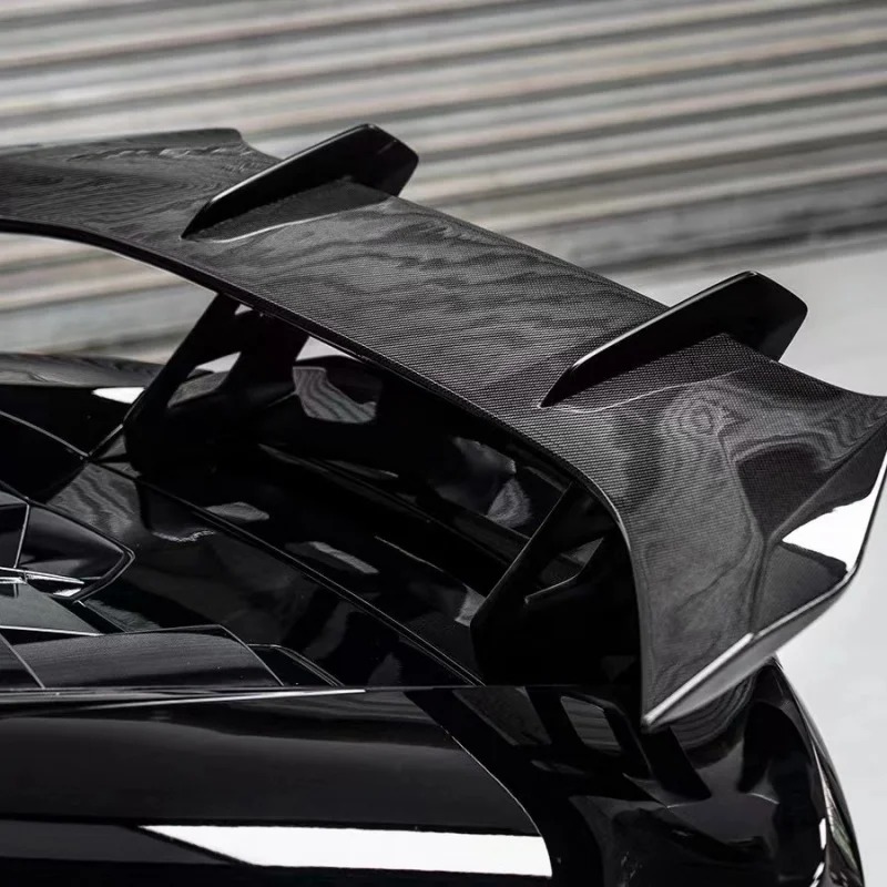 Upgraded Aerodynamic Dry Carbon Fiber Rear Spoiler Body Kit PK Style Rear Wing for Huracan Lp610 Lp580 EVO